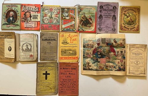 Lot 222 - Almanacks and Victorian booklets. Allan Line...