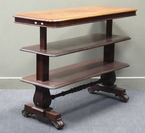 Lot 368 - A William IV mahogany adjustable buffet the...