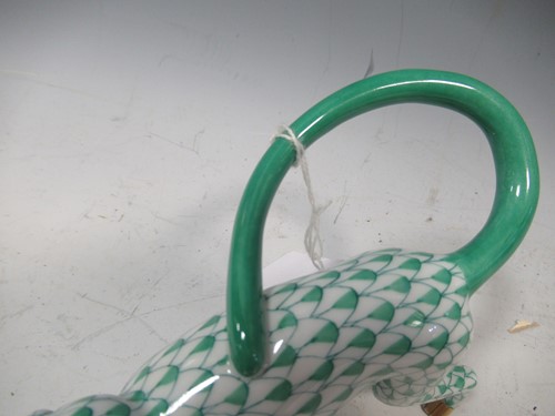 Lot 50 - Herend green fishnet walking monkey no.15391,...