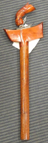 Lot 116 - A Malaysian sword in wooden scabbard, 18.5"...