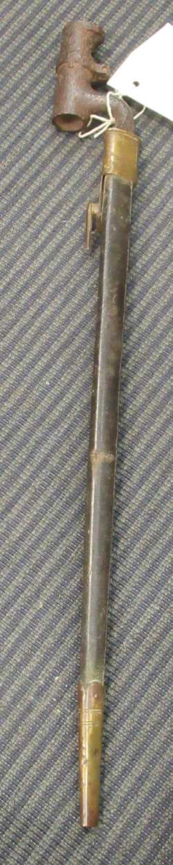 Lot 154 - A Snider Enfield style bayonet with a leather...