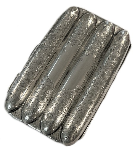 Lot 407 - An Edward VII silver four compartment pocket cigar case