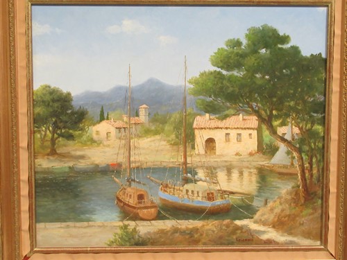 Lot 242 - A 20th-century Mediterranean landscape, signed...