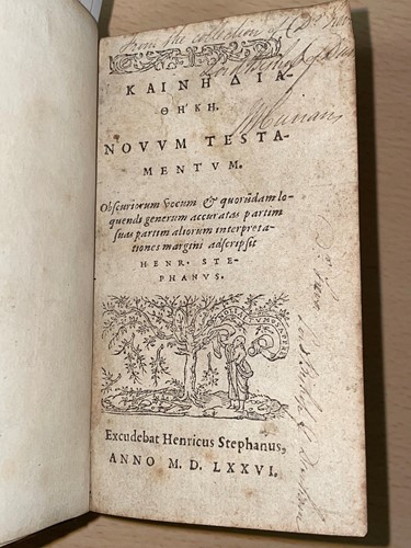 Lot 65 - STEPHANUS (Henricus) New Testament in Greek,...