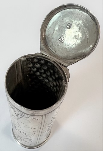 Lot 390 - A rare George III 18th century silver nutmeg grater, mark of Peter & Jonathan Bateman