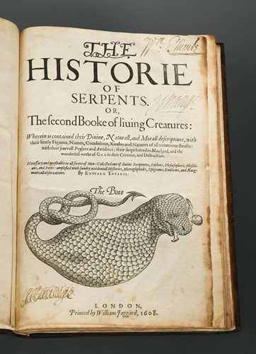 Lot 96 - TOPSELL (Edward) The Historie of Serpents, or...