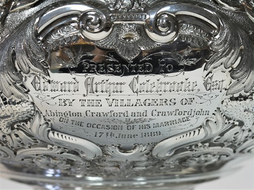 Lot 498 - A Victorian silver punchbowl