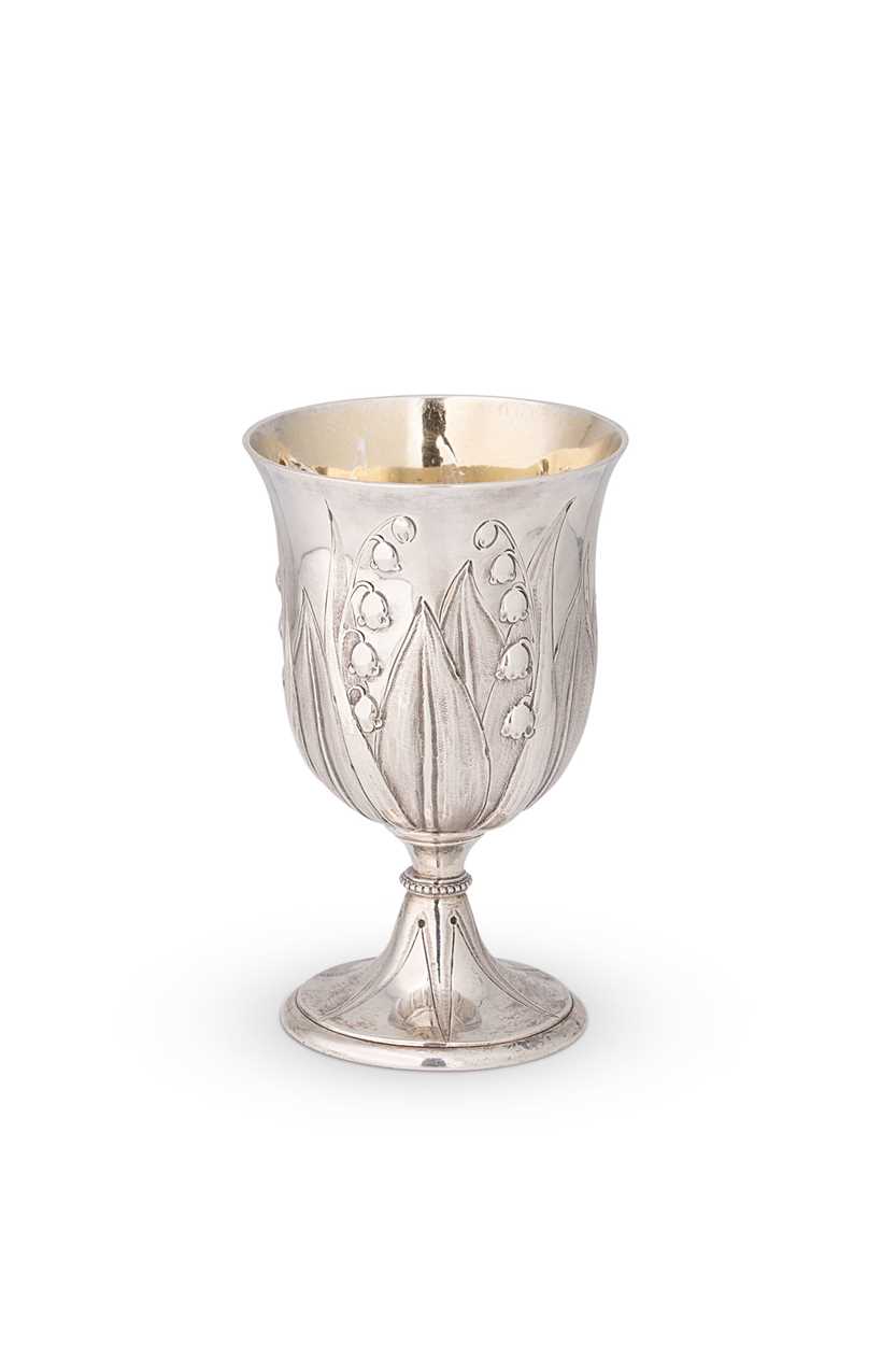 Lot 489 - A Victorian silver wine goblet