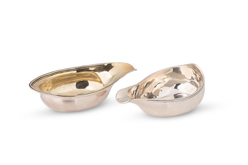 Lot 477 - Two George III silver pap boats