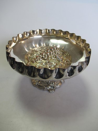 Lot 241 - A silver plated pedestal fruit bowl with...