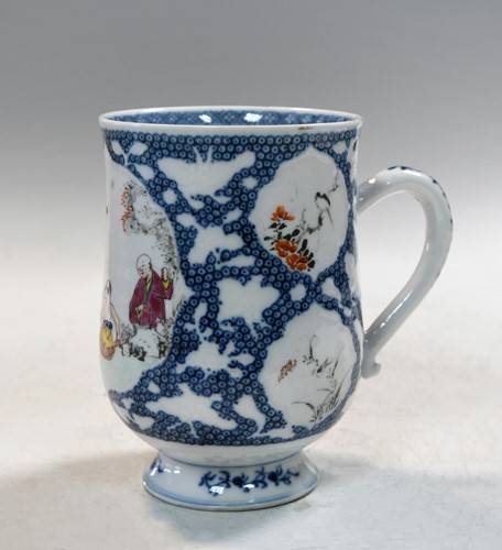 Lot 13 - A Chinese export porcelain mug showing an acupuncturist, Qianlong, circa 1780