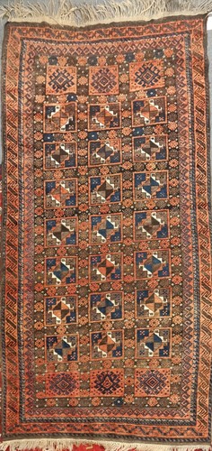 Lot 2 - An Afghan rug 222 x 125cm