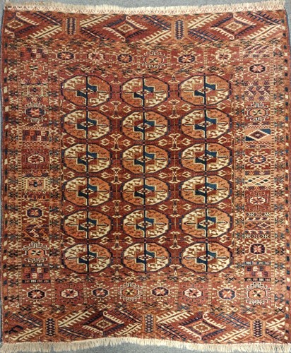 Lot 3 - A Tekke rug (slightly faded), 128 x 110cm