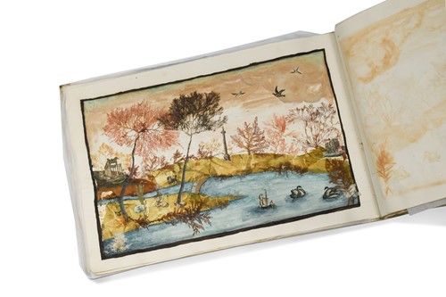 Lot 287 - An album of pressed seaweed specimens and seaweed collages, early 19th century