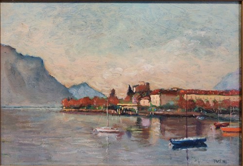 Lot 262 - A group of three Italian views from Lake Como,...