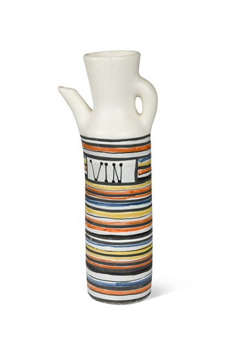 Lot 97 - Roger Capron (1922 - 2006), a tall earthenware carafe