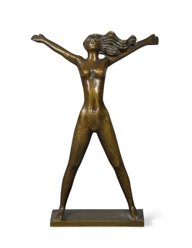 Lot 130 - Stig Blomberg for Ystad-Brons, Fritidsflickan (Leisure Girl)