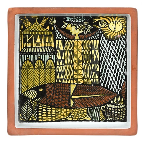 Lot 69 - Stig Lindberg for Gustavsberg, a square dish