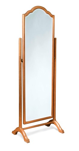 Lot 211 - An Arts & Crafts style oak cheval mirror by J. M. Scott of Grimsby, 1937