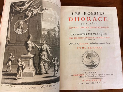 Lot 111 - HORACE. Les Poësies d'Horace, Traduites en...