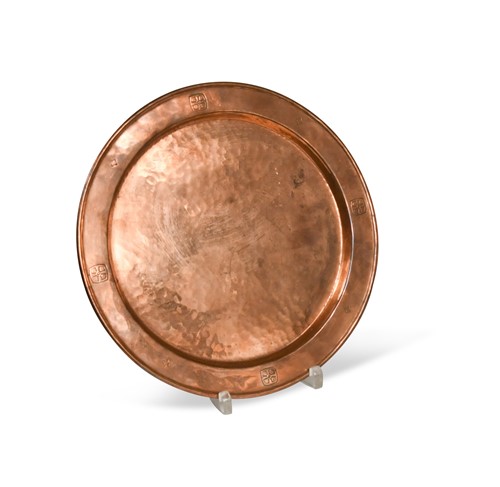 Lot 151 - A Birmingham Guild Arts & Crafts copper drinks tray, circa 1915