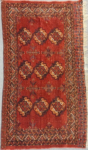 Lot 12 - An early 20th century Ersari chuval 188 x 100cm