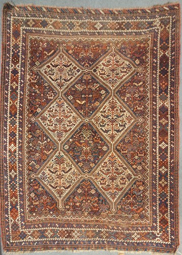 Lot 18 - An early 20th century Khanseh carpet 233 x 170cm