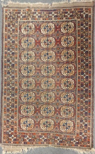 Lot 20 - A pair of late 19th century Tekke Turkman rug...