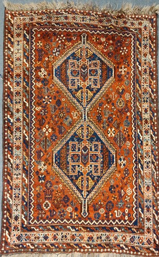 Lot 31 - An early 20th century Qashqai carpet with a...