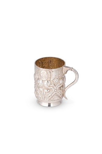 Lot 497 - A Victorian silver christening cup