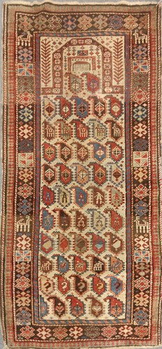 Lot 34 - A late 19th century Akstafa prayer rug with...