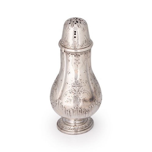 Lot 458 - A late 19th century French metalwares silver caster