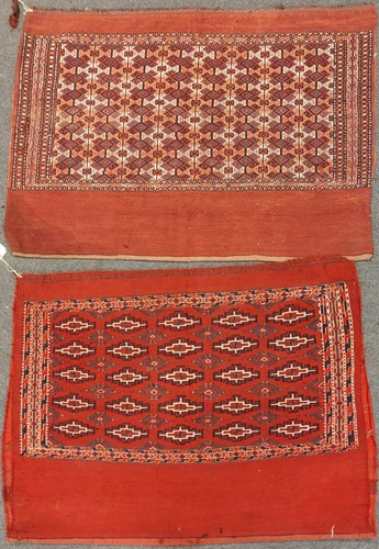 Lot 39 - Two early 20th century Turkmen flat weave...