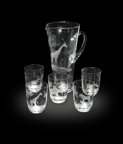 Lot 8 - A Rowland Ward Safari glass lemonade set