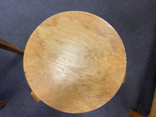 Lot 255 - Alvar Aalto (1898-1976), a pair of model 60 stacking stools