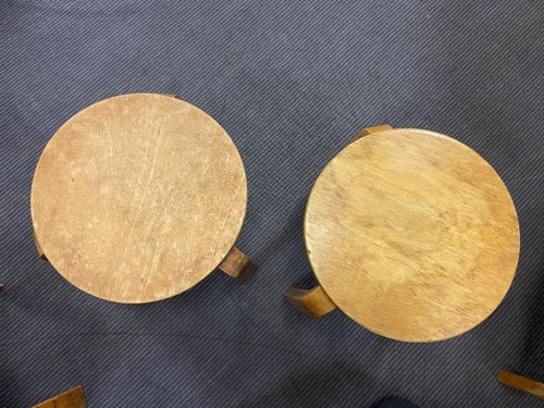 Lot 255 - Alvar Aalto (1898-1976), a pair of model 60 stacking stools