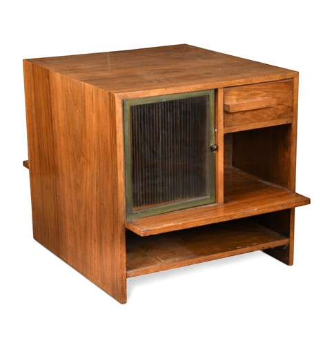 Lot 240 - An Art Deco walnut music or record cabinet