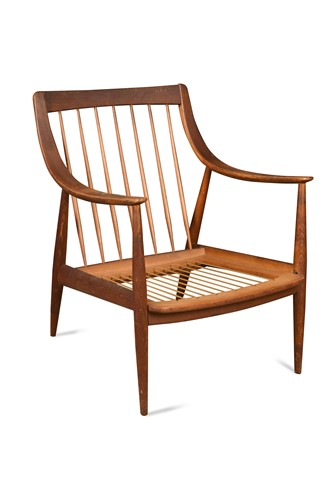 Lot 296 - Peter Hvidt & Orla Mølgaard-Nielsen, a teak FD144 easy chair, designed 1953