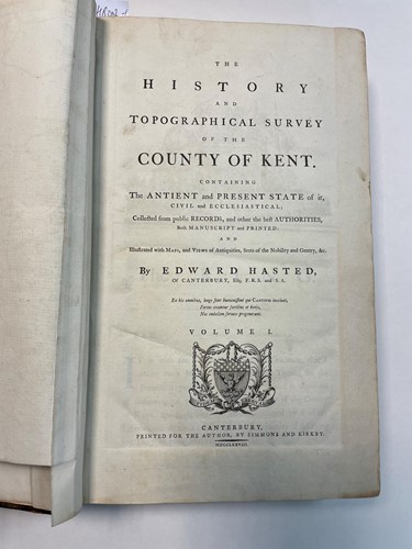 Lot 165 - HASTED (Edward) The History and Topographical...