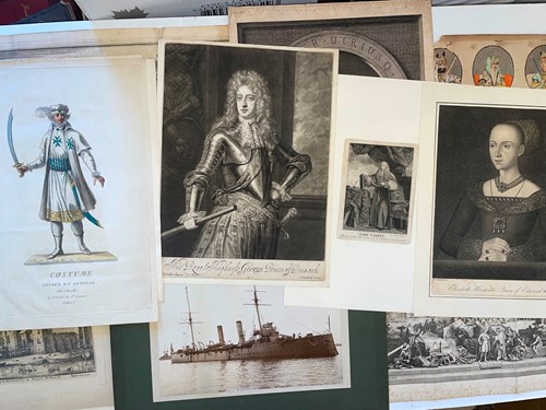 Lot 22 - Collection of loose prints and engravings,...