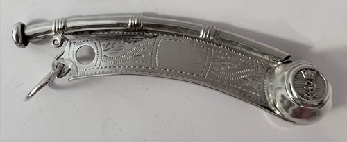Lot 423 - A Victorian silver Royal Navy bosun's whistle
