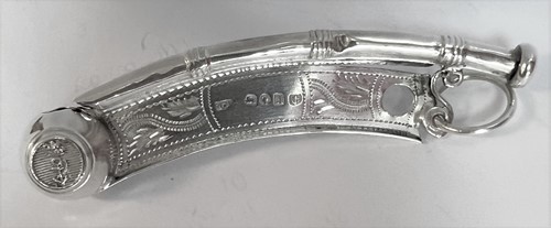 Lot 423 - A Victorian silver Royal Navy bosun's whistle