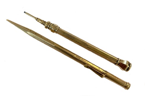 Lot 442 - Two propelling pencils, both with mark of Sampson Mordan