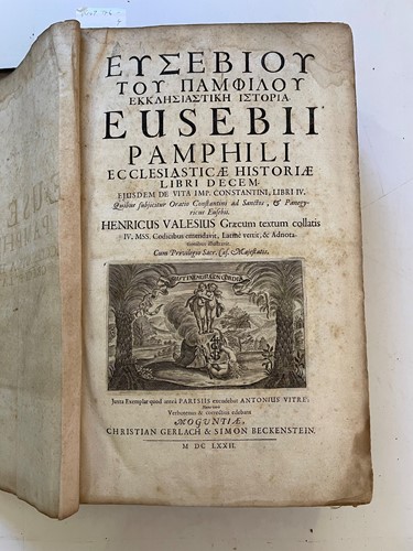 Lot 75 - EUSEBIUS PAMPHILI. Eccelsiasticae Historiae...