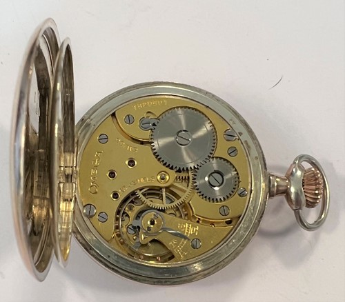 Lot 265 - Omega - A Swiss silver open faced pocket watch