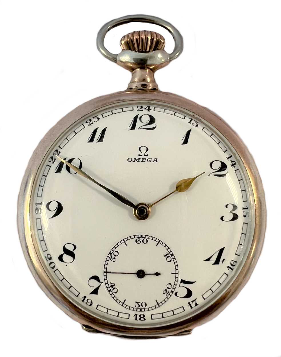 Lot 265 - Omega - A Swiss silver open faced pocket watch