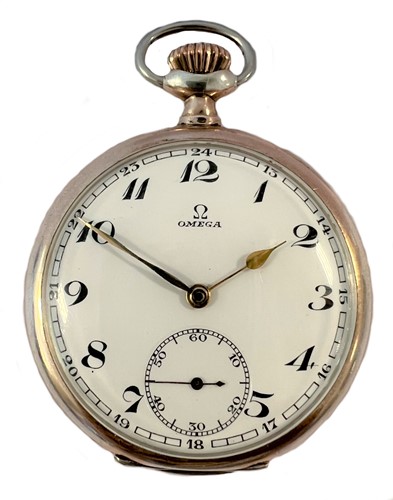 Lot 265 - Omega - A Swiss silver open faced pocket watch