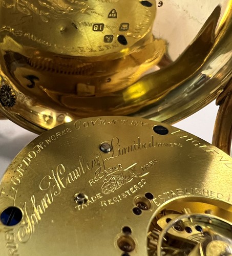 Lot 315 - John Hawley, London - An 18ct gold open faced chronograph pocket watch