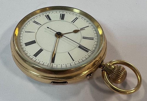 Lot 315 - John Hawley, London - An 18ct gold open faced chronograph pocket watch