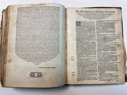 Lot 70 - Bible, Geneva version, 'Breeches Bible',...